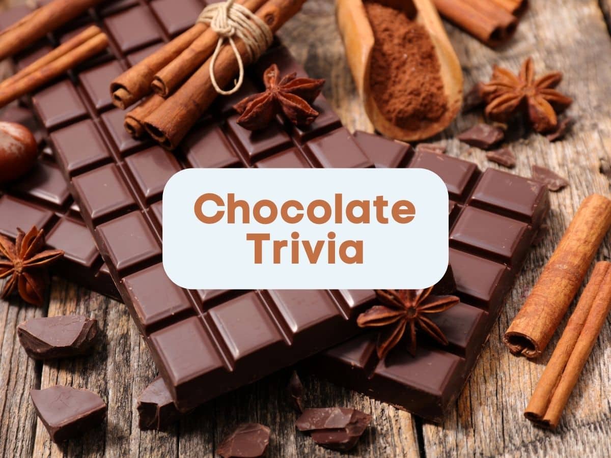 Chocolate representing chocolate trivia