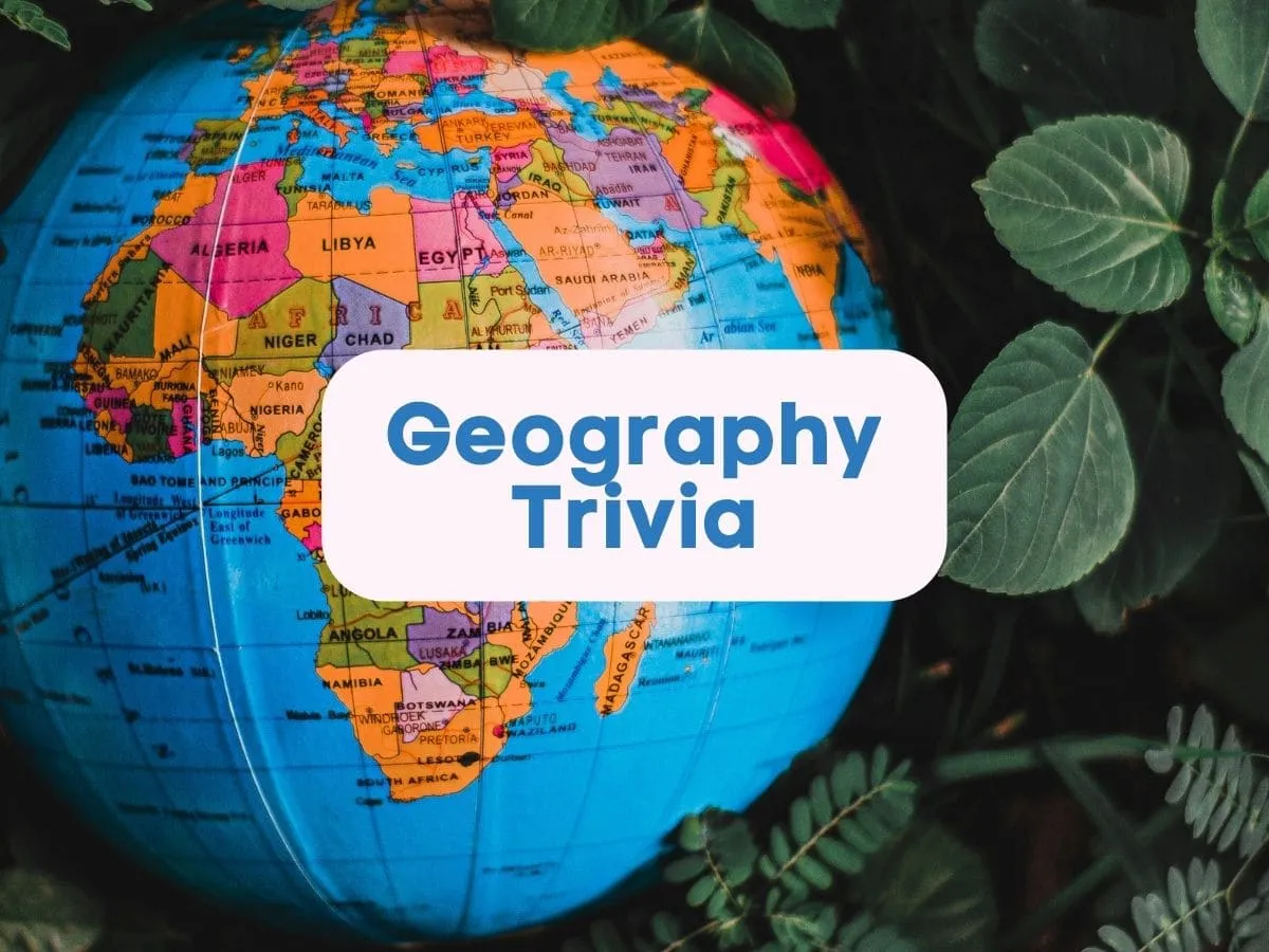 Globe representing geography trivia