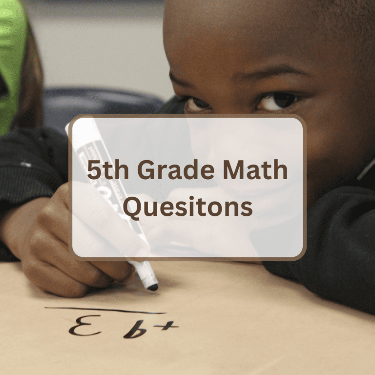 49 5th grade math questions and answers